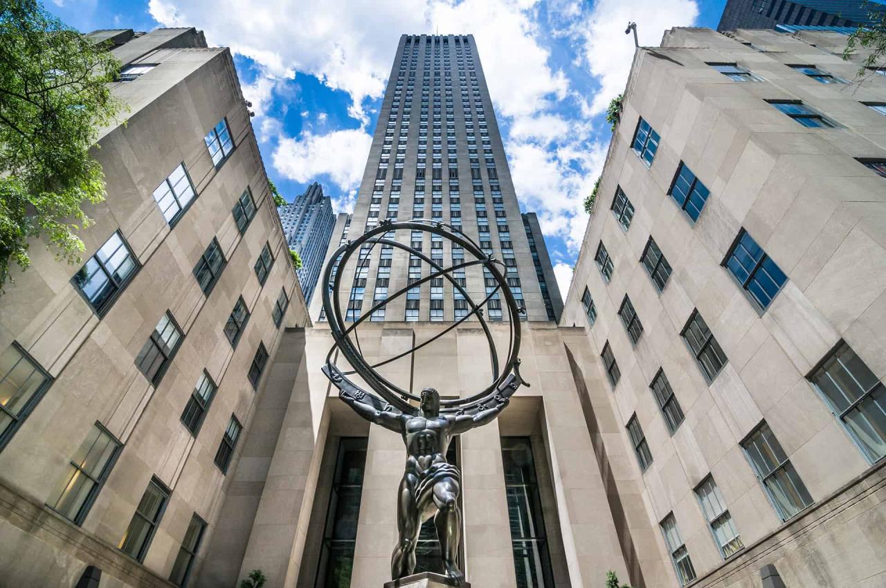 Rockefeller center york city skyscraper states united world